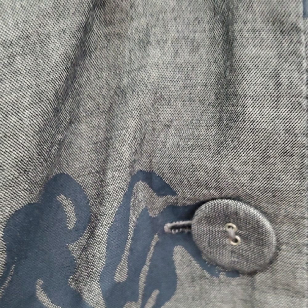 Coldwater Creek Women's Navy Floral Belted Blazer 10p - Picture 9 of 16